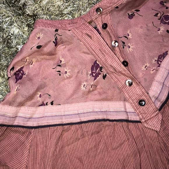 NEW FREE PEOPLE M L HEARTS COLORS SWING TOP BLOUSE - Picture 3 of 8